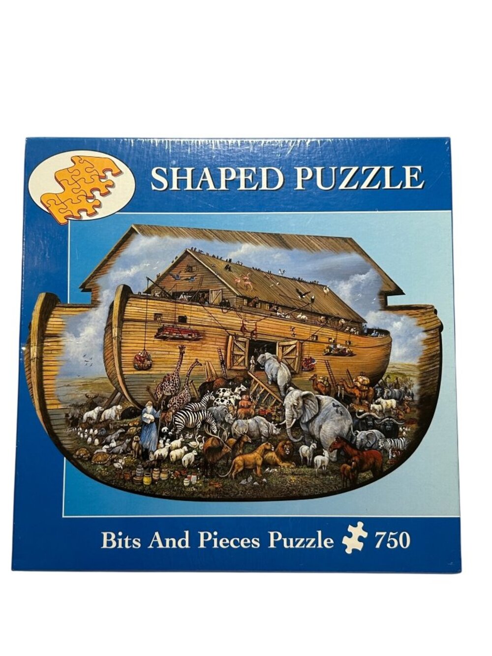 NEW Bits And Pieces 750-Piece Noahs Ark Shaped Jigsaw Puzzle 18" x 27" Animals